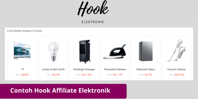 Contoh Hook Affiliate Elektronik