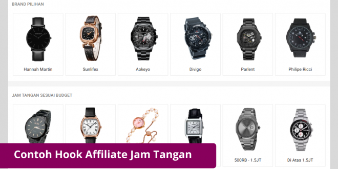 Contoh Hook Affiliate Jam Tangan