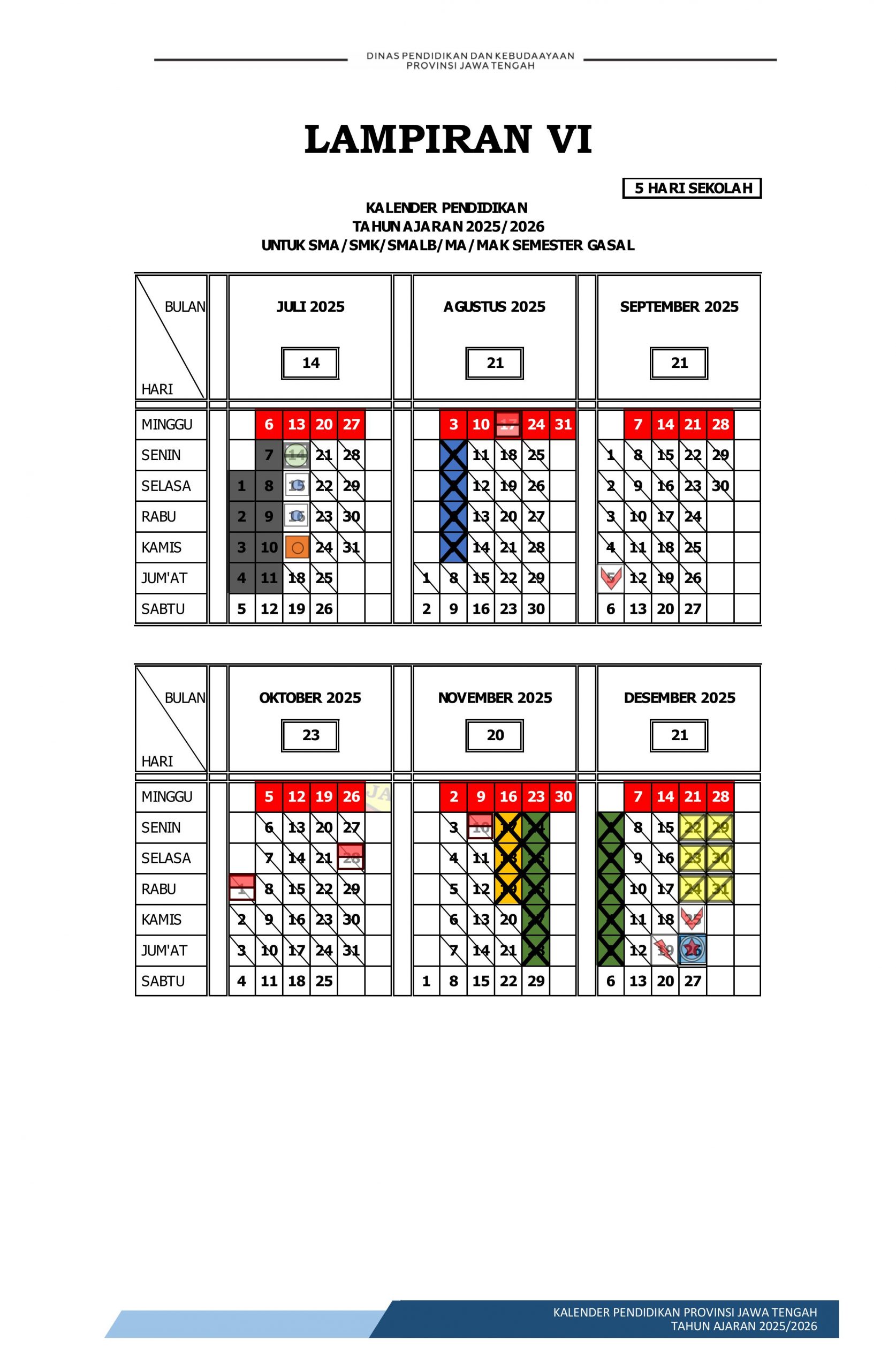 kalender pendidikan jawa tengah sma smk ma 2025 2026 5 hari sekolah kalender pendidikan jawa tengah sma smk ma 2025 2026 5 hari sekolah